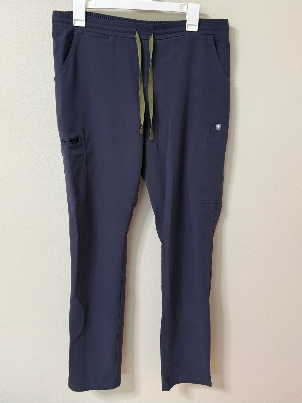 FIGS Yola Scrub Pant Medium Tall Blue TW2000T Medical Drawstring Straight Leg